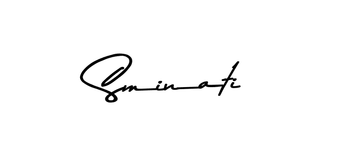 How to make Sminati name signature. Use Asem Kandis PERSONAL USE style for creating short signs online. This is the latest handwritten sign. Sminati signature style 9 images and pictures png