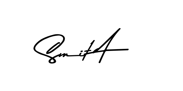 The best way (Asem Kandis PERSONAL USE) to make a short signature is to pick only two or three words in your name. The name Smit A include a total of six letters. For converting this name. Smit A signature style 9 images and pictures png