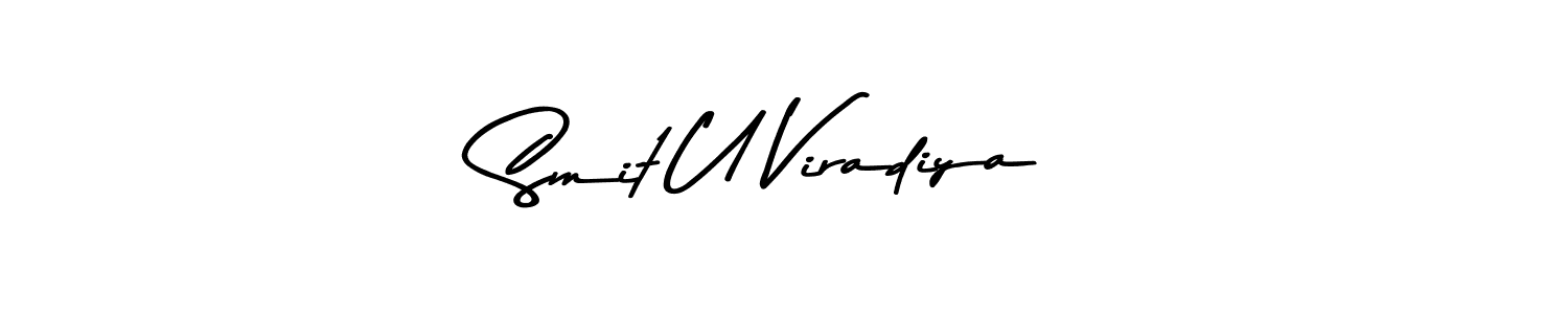 How to make Smit U Viradiya signature? Asem Kandis PERSONAL USE is a professional autograph style. Create handwritten signature for Smit U Viradiya name. Smit U Viradiya signature style 9 images and pictures png