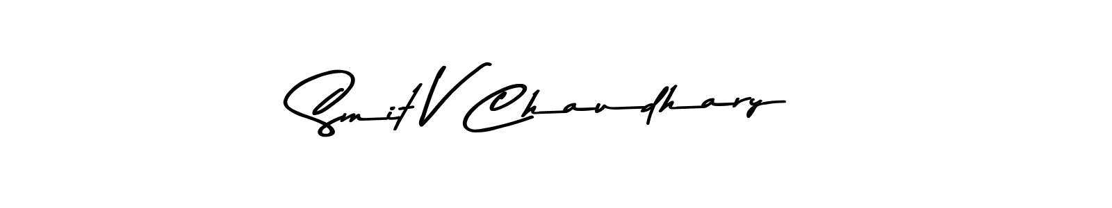 Also You can easily find your signature by using the search form. We will create Smit V Chaudhary name handwritten signature images for you free of cost using Asem Kandis PERSONAL USE sign style. Smit V Chaudhary signature style 9 images and pictures png