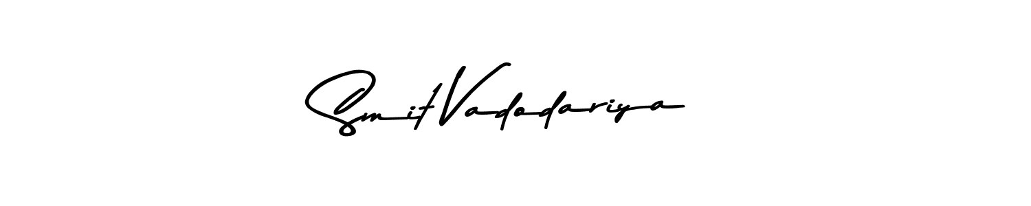 The best way (Asem Kandis PERSONAL USE) to make a short signature is to pick only two or three words in your name. The name Smit Vadodariya include a total of six letters. For converting this name. Smit Vadodariya signature style 9 images and pictures png