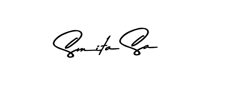 How to make Smita Sa name signature. Use Asem Kandis PERSONAL USE style for creating short signs online. This is the latest handwritten sign. Smita Sa signature style 9 images and pictures png