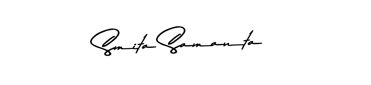 Create a beautiful signature design for name Smita Samanta. With this signature (Asem Kandis PERSONAL USE) fonts, you can make a handwritten signature for free. Smita Samanta signature style 9 images and pictures png