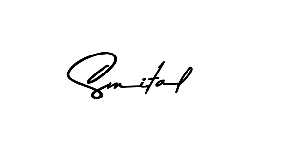 Create a beautiful signature design for name Smital. With this signature (Asem Kandis PERSONAL USE) fonts, you can make a handwritten signature for free. Smital signature style 9 images and pictures png