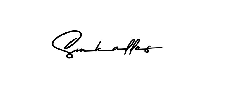 How to make Smkallos signature? Asem Kandis PERSONAL USE is a professional autograph style. Create handwritten signature for Smkallos name. Smkallos signature style 9 images and pictures png