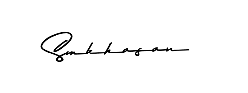 The best way (Asem Kandis PERSONAL USE) to make a short signature is to pick only two or three words in your name. The name Smkhasan include a total of six letters. For converting this name. Smkhasan signature style 9 images and pictures png