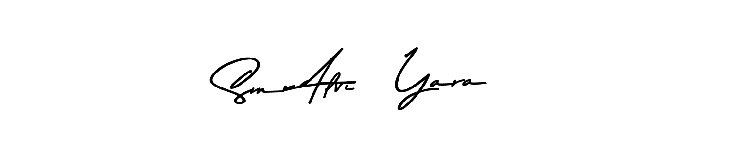 Smr Alvi   Yara stylish signature style. Best Handwritten Sign (Asem Kandis PERSONAL USE) for my name. Handwritten Signature Collection Ideas for my name Smr Alvi   Yara. Smr Alvi   Yara signature style 9 images and pictures png