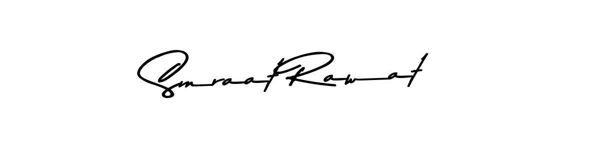 Create a beautiful signature design for name Smraat Rawat. With this signature (Asem Kandis PERSONAL USE) fonts, you can make a handwritten signature for free. Smraat Rawat signature style 9 images and pictures png