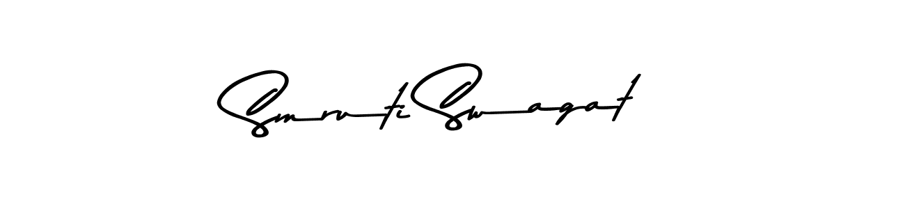 How to make Smruti Swagat signature? Asem Kandis PERSONAL USE is a professional autograph style. Create handwritten signature for Smruti Swagat name. Smruti Swagat signature style 9 images and pictures png