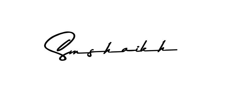Create a beautiful signature design for name Smshaikh. With this signature (Asem Kandis PERSONAL USE) fonts, you can make a handwritten signature for free. Smshaikh signature style 9 images and pictures png