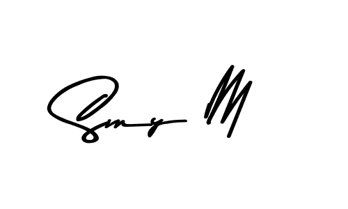 Also You can easily find your signature by using the search form. We will create Smy M name handwritten signature images for you free of cost using Asem Kandis PERSONAL USE sign style. Smy M signature style 9 images and pictures png