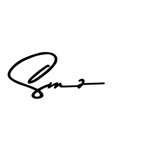 Create a beautiful signature design for name Smz. With this signature (Asem Kandis PERSONAL USE) fonts, you can make a handwritten signature for free. Smz signature style 9 images and pictures png