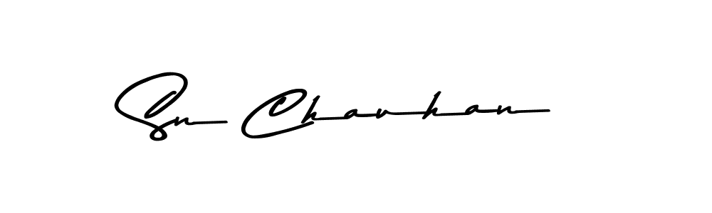 How to make Sn Chauhan name signature. Use Asem Kandis PERSONAL USE style for creating short signs online. This is the latest handwritten sign. Sn Chauhan signature style 9 images and pictures png