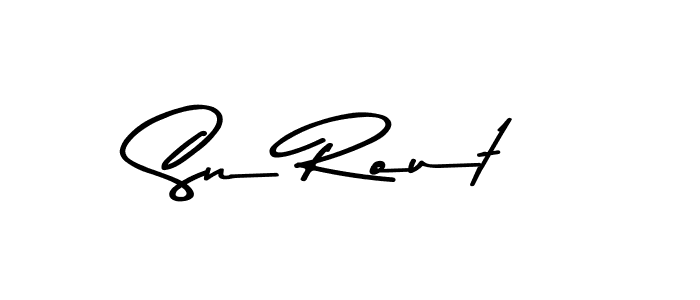 How to make Sn Rout name signature. Use Asem Kandis PERSONAL USE style for creating short signs online. This is the latest handwritten sign. Sn Rout signature style 9 images and pictures png