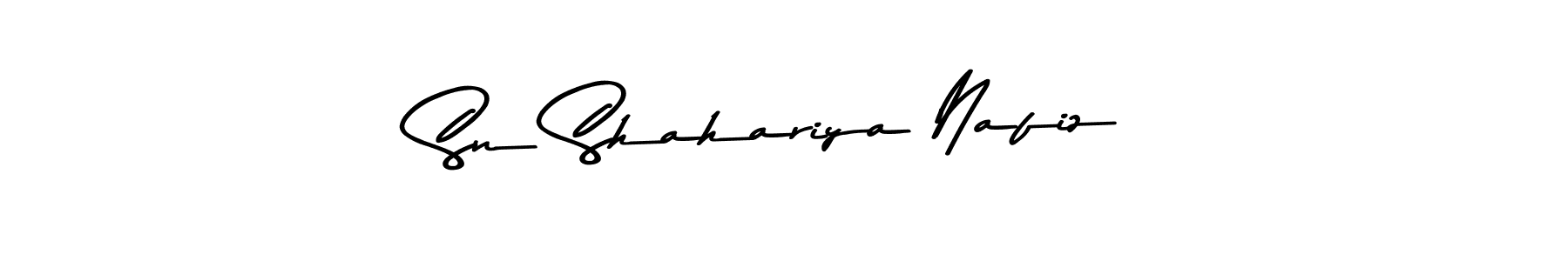 Create a beautiful signature design for name Sn Shahariya Nafiz. With this signature (Asem Kandis PERSONAL USE) fonts, you can make a handwritten signature for free. Sn Shahariya Nafiz signature style 9 images and pictures png