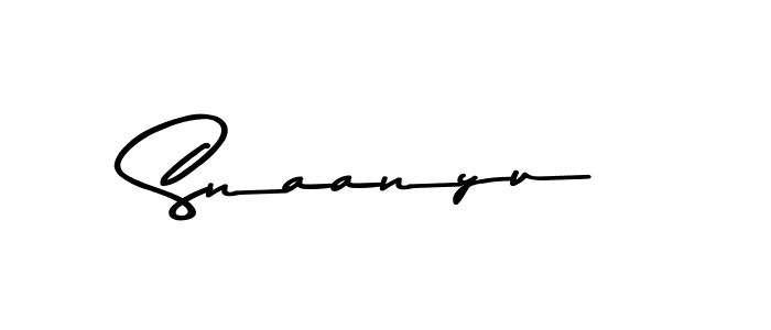 Create a beautiful signature design for name Snaanyu. With this signature (Asem Kandis PERSONAL USE) fonts, you can make a handwritten signature for free. Snaanyu signature style 9 images and pictures png