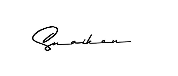 Design your own signature with our free online signature maker. With this signature software, you can create a handwritten (Asem Kandis PERSONAL USE) signature for name Snaiken. Snaiken signature style 9 images and pictures png