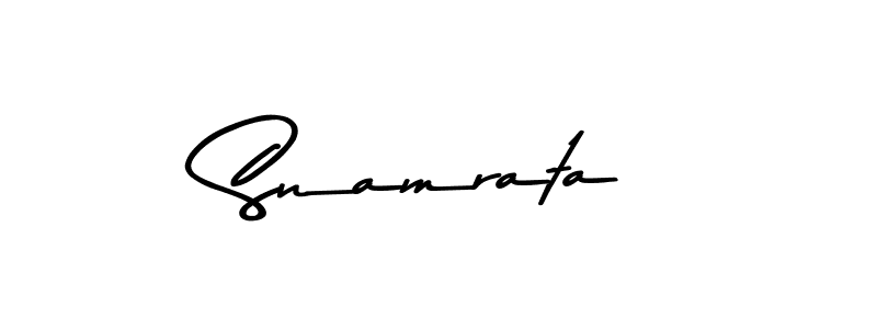 Make a beautiful signature design for name Snamrata. With this signature (Asem Kandis PERSONAL USE) style, you can create a handwritten signature for free. Snamrata signature style 9 images and pictures png