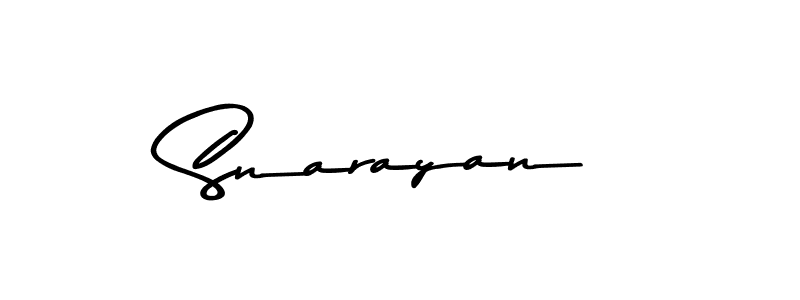 Design your own signature with our free online signature maker. With this signature software, you can create a handwritten (Asem Kandis PERSONAL USE) signature for name Snarayan. Snarayan signature style 9 images and pictures png