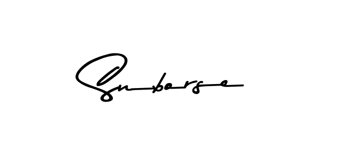 How to make Snborse signature? Asem Kandis PERSONAL USE is a professional autograph style. Create handwritten signature for Snborse name. Snborse signature style 9 images and pictures png