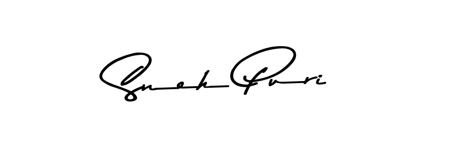 Make a beautiful signature design for name Sneh Puri. With this signature (Asem Kandis PERSONAL USE) style, you can create a handwritten signature for free. Sneh Puri signature style 9 images and pictures png