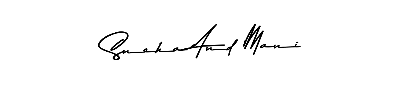 if you are searching for the best signature style for your name Sneha And Mani. so please give up your signature search. here we have designed multiple signature styles  using Asem Kandis PERSONAL USE. Sneha And Mani signature style 9 images and pictures png