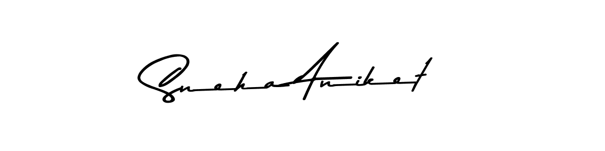 The best way (Asem Kandis PERSONAL USE) to make a short signature is to pick only two or three words in your name. The name Sneha Aniket include a total of six letters. For converting this name. Sneha Aniket signature style 9 images and pictures png