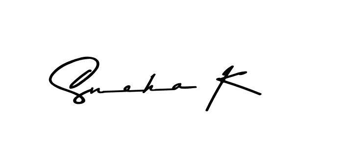 Make a beautiful signature design for name Sneha K. With this signature (Asem Kandis PERSONAL USE) style, you can create a handwritten signature for free. Sneha K signature style 9 images and pictures png