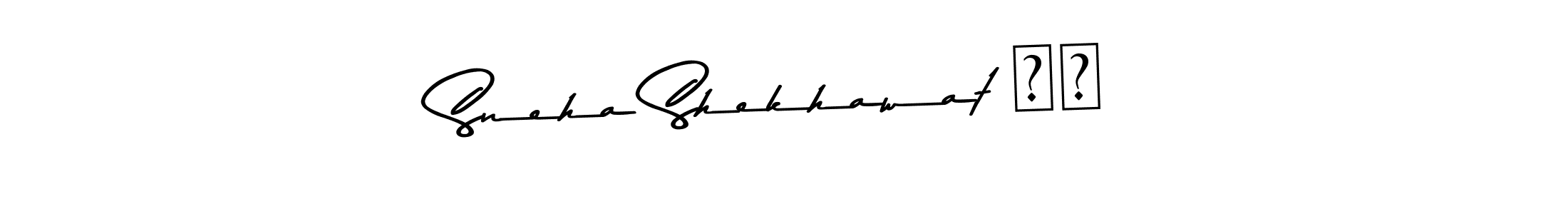 Design your own signature with our free online signature maker. With this signature software, you can create a handwritten (Asem Kandis PERSONAL USE) signature for name Sneha Shekhawat ❣️. Sneha Shekhawat ❣️ signature style 9 images and pictures png