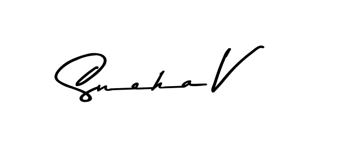 Also You can easily find your signature by using the search form. We will create Sneha V name handwritten signature images for you free of cost using Asem Kandis PERSONAL USE sign style. Sneha V signature style 9 images and pictures png