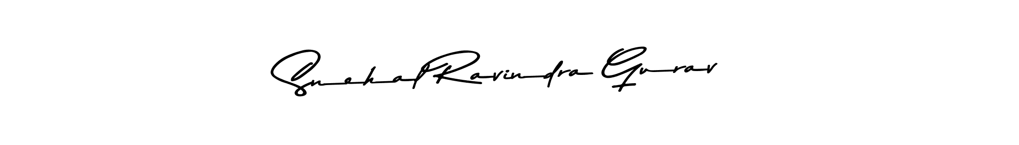 How to make Snehal Ravindra Gurav name signature. Use Asem Kandis PERSONAL USE style for creating short signs online. This is the latest handwritten sign. Snehal Ravindra Gurav signature style 9 images and pictures png