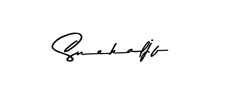 How to make Snehaljf name signature. Use Asem Kandis PERSONAL USE style for creating short signs online. This is the latest handwritten sign. Snehaljf signature style 9 images and pictures png