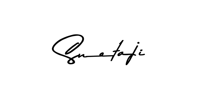 Design your own signature with our free online signature maker. With this signature software, you can create a handwritten (Asem Kandis PERSONAL USE) signature for name Snetaji. Snetaji signature style 9 images and pictures png