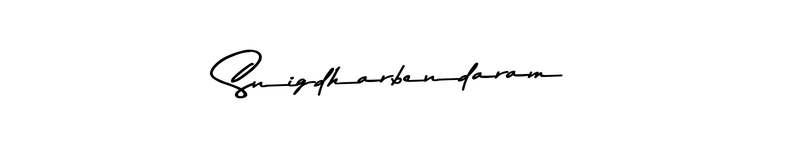 Create a beautiful signature design for name Snigdharbendaram. With this signature (Asem Kandis PERSONAL USE) fonts, you can make a handwritten signature for free. Snigdharbendaram signature style 9 images and pictures png