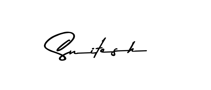 How to make Snitesh signature? Asem Kandis PERSONAL USE is a professional autograph style. Create handwritten signature for Snitesh name. Snitesh signature style 9 images and pictures png