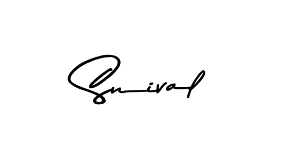 Asem Kandis PERSONAL USE is a professional signature style that is perfect for those who want to add a touch of class to their signature. It is also a great choice for those who want to make their signature more unique. Get Snival name to fancy signature for free. Snival signature style 9 images and pictures png