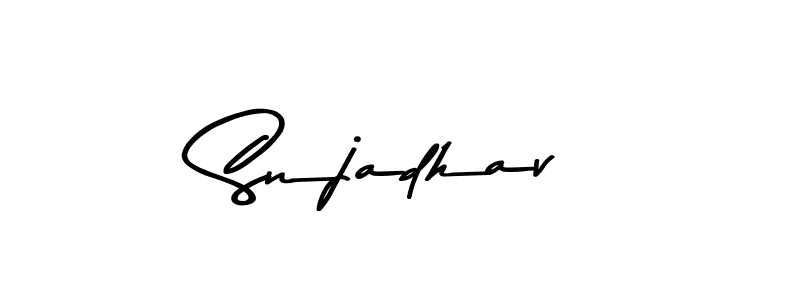 Snjadhav stylish signature style. Best Handwritten Sign (Asem Kandis PERSONAL USE) for my name. Handwritten Signature Collection Ideas for my name Snjadhav. Snjadhav signature style 9 images and pictures png