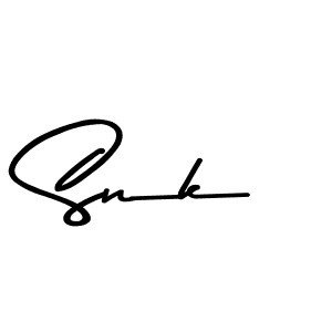 Use a signature maker to create a handwritten signature online. With this signature software, you can design (Asem Kandis PERSONAL USE) your own signature for name Snk. Snk signature style 9 images and pictures png