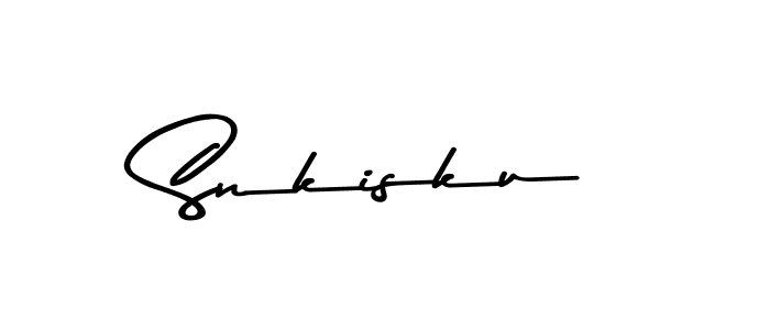 Create a beautiful signature design for name Snkisku. With this signature (Asem Kandis PERSONAL USE) fonts, you can make a handwritten signature for free. Snkisku signature style 9 images and pictures png