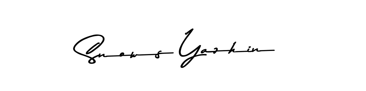 Design your own signature with our free online signature maker. With this signature software, you can create a handwritten (Asem Kandis PERSONAL USE) signature for name Snows Yazhin. Snows Yazhin signature style 9 images and pictures png