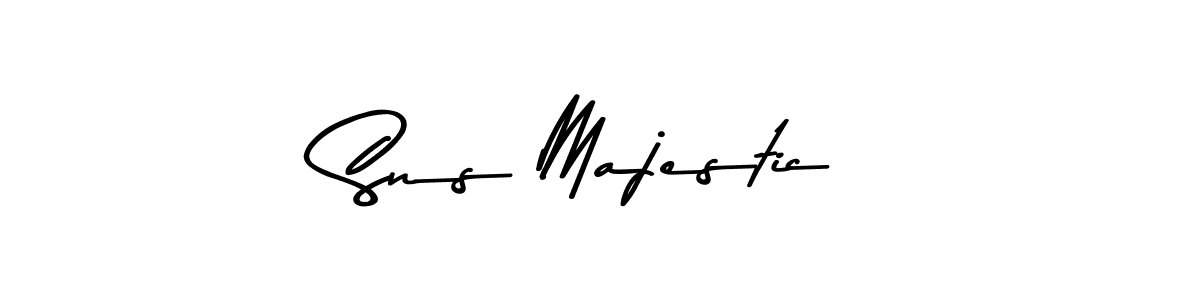Design your own signature with our free online signature maker. With this signature software, you can create a handwritten (Asem Kandis PERSONAL USE) signature for name Sns Majestic. Sns Majestic signature style 9 images and pictures png
