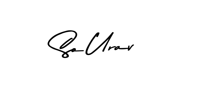 Make a beautiful signature design for name So Urav. With this signature (Asem Kandis PERSONAL USE) style, you can create a handwritten signature for free. So Urav signature style 9 images and pictures png