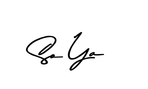 Create a beautiful signature design for name So Ya. With this signature (Asem Kandis PERSONAL USE) fonts, you can make a handwritten signature for free. So Ya signature style 9 images and pictures png