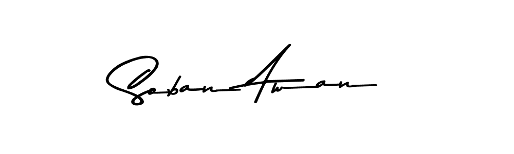 Asem Kandis PERSONAL USE is a professional signature style that is perfect for those who want to add a touch of class to their signature. It is also a great choice for those who want to make their signature more unique. Get Soban Awan name to fancy signature for free. Soban Awan signature style 9 images and pictures png