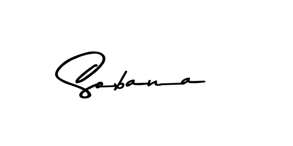 How to make Sobana name signature. Use Asem Kandis PERSONAL USE style for creating short signs online. This is the latest handwritten sign. Sobana signature style 9 images and pictures png