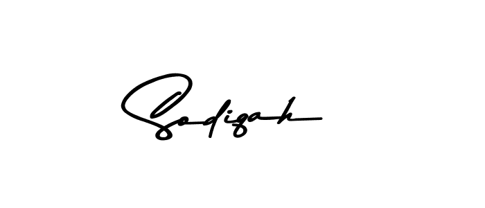 Create a beautiful signature design for name Sodiqah. With this signature (Asem Kandis PERSONAL USE) fonts, you can make a handwritten signature for free. Sodiqah signature style 9 images and pictures png