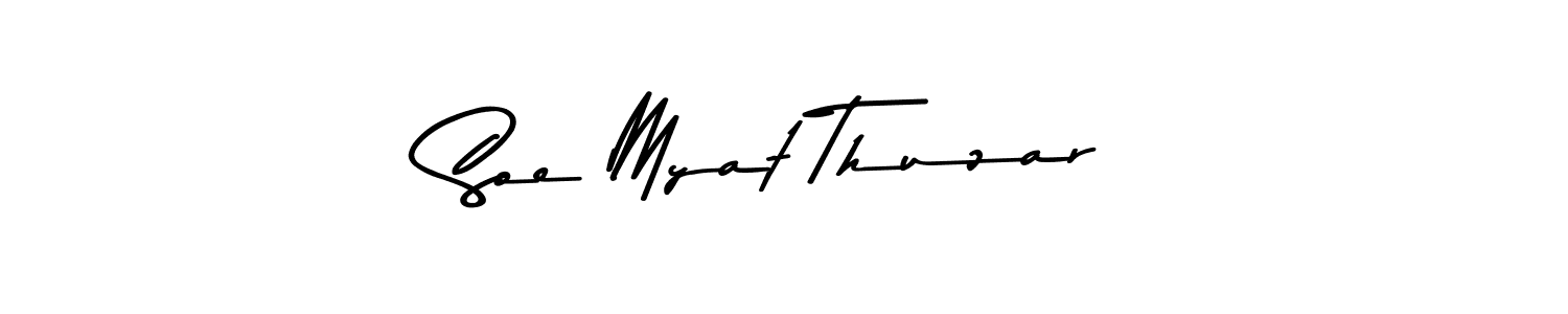 Use a signature maker to create a handwritten signature online. With this signature software, you can design (Asem Kandis PERSONAL USE) your own signature for name Soe Myat Thuzar. Soe Myat Thuzar signature style 9 images and pictures png