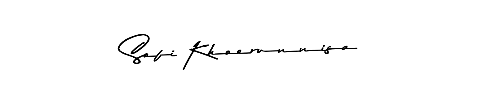 Create a beautiful signature design for name Sofi Khoerunnisa. With this signature (Asem Kandis PERSONAL USE) fonts, you can make a handwritten signature for free. Sofi Khoerunnisa signature style 9 images and pictures png