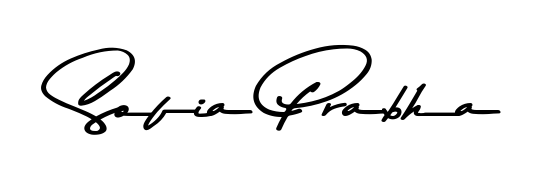 Create a personalized artistic stamp with Sofia Prabha in Asem Kandis PERSONAL USE font. Perfect for visual artists, designers, and influencers. Sofia Prabha signature style 9 images and pictures png