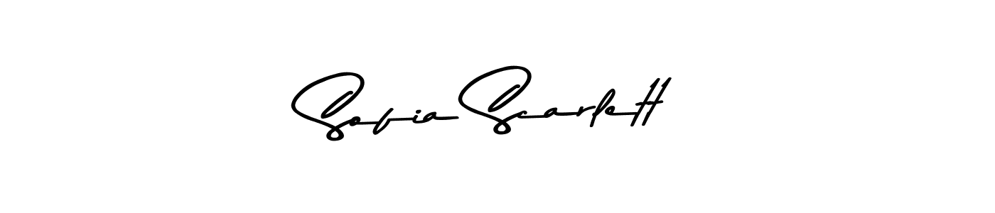 Design your own signature with our free online signature maker. With this signature software, you can create a handwritten (Asem Kandis PERSONAL USE) signature for name Sofia Scarlett. Sofia Scarlett signature style 9 images and pictures png